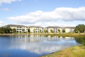 condos and lake
